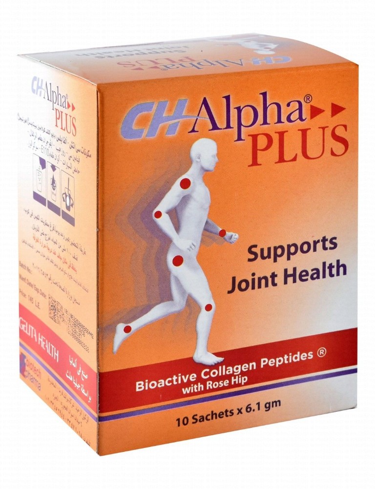CH-Alpha Plus Bioactive Collagen Peptide Joint Support Powder Supplement with Rosehip