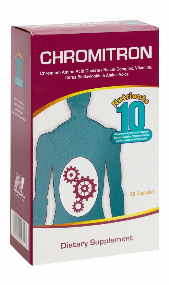 Chromitron Amino Acid Chelated Chromium Supplement with Niacin Complex, Vitamins & Citrus Bioflavonoids