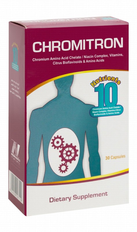 Chromitron Amino Acid Chelated Chromium Supplement with Niacin Complex, Vitamins & Citrus Bioflavonoids