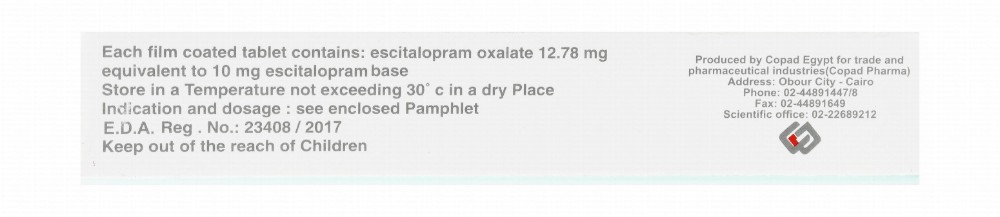 Cipra Pro 10mg Escitalopram