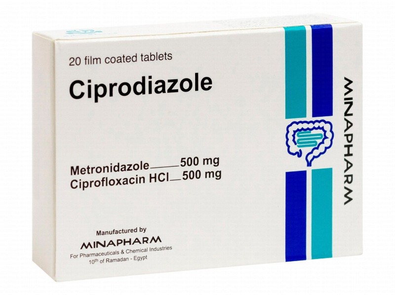 Ciprodiazole 500mg Metronidazole & 500mg Ciprofloxacin Hydrochloride