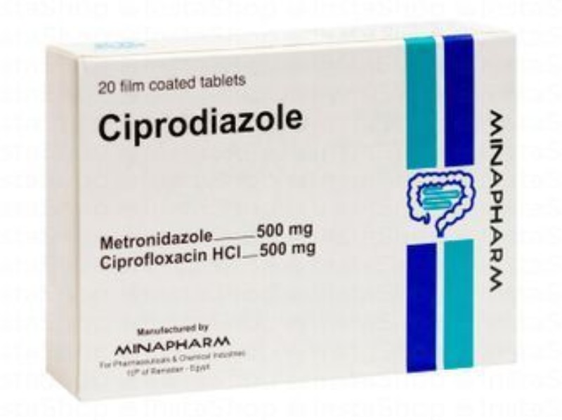 Ciprodiazole 500mg Metronidazole & 500mg Ciprofloxacin Hydrochloride