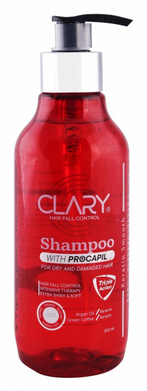 Clary Anti-Hair Fall Shampoo with Procapil for Dry & Damaged Hair - parabens free, silicone free, sulfate free