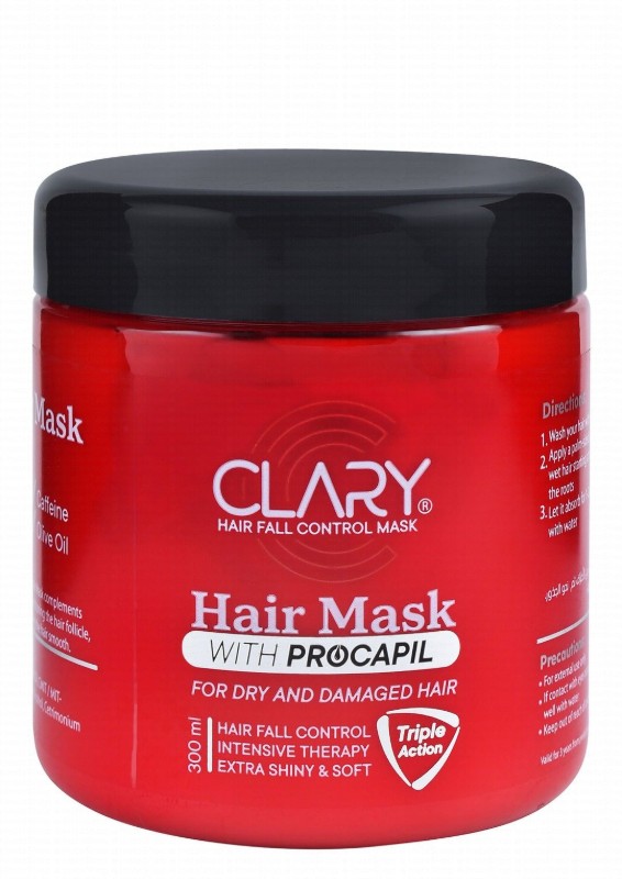 Clary Triple Action Hair Fall Control Mask with Procapil for Dry & Damaged Hair - sulfate free, parabens free, silicone free