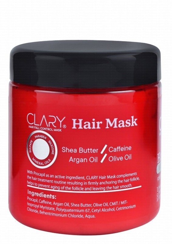 Clary Triple Action Hair Fall Control Mask with Procapil for Dry & Damaged Hair - sulfate free, parabens free, silicone free