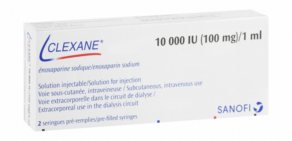 Clexane 10,000 IU/ml Enoxaparin Sodium Pre-Filled Solution Syringes for Injection
