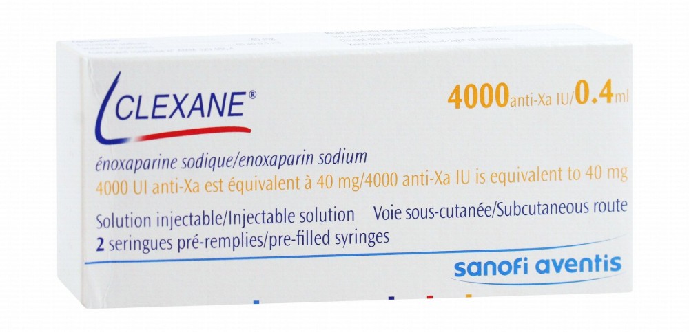 Clexane 4000 IU Enoxaparin Sodium Solution with 0.4ml Water Syringes