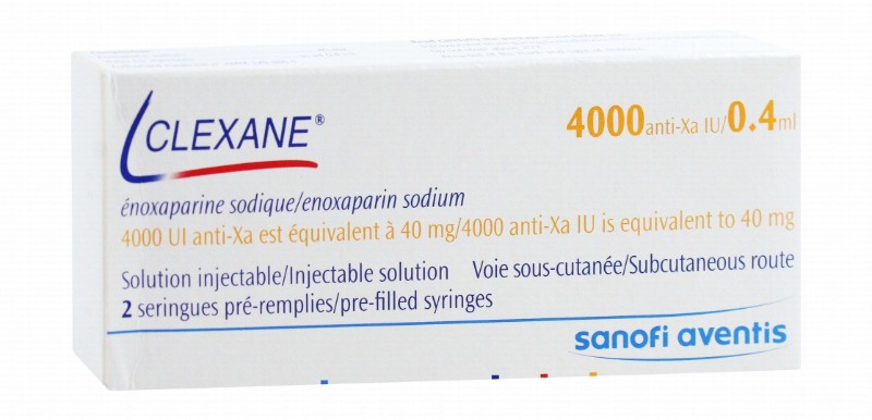 Clexane 4000 IU Enoxaparin Sodium Solution with 0.4ml Water Syringes