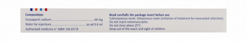 Clexane 6000 IU Enoxaparin Sodium Solution with 0.6ml Water Syringes
