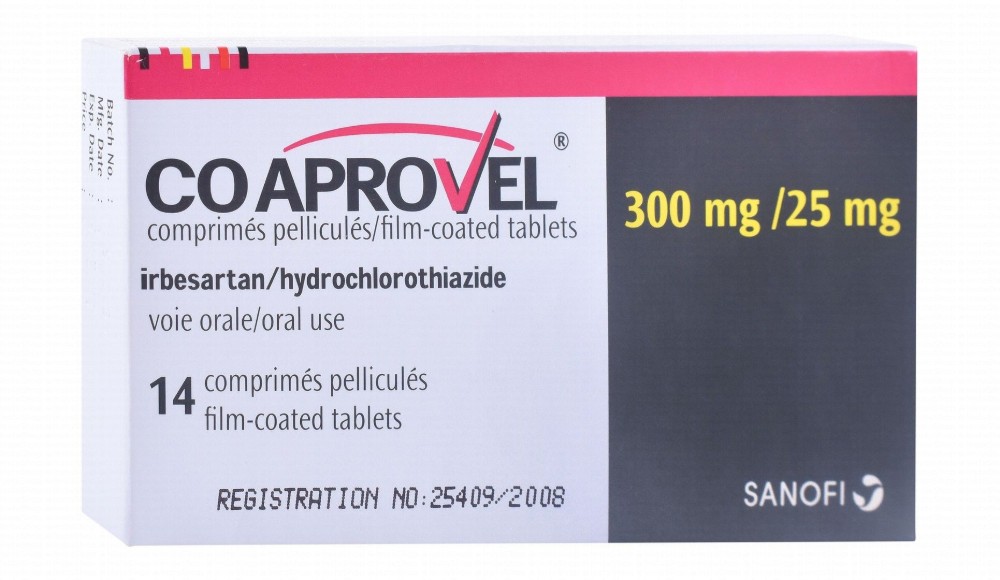Co Aprovel 300mg Irbesartan & 25mg Hydrochlorothiazide
