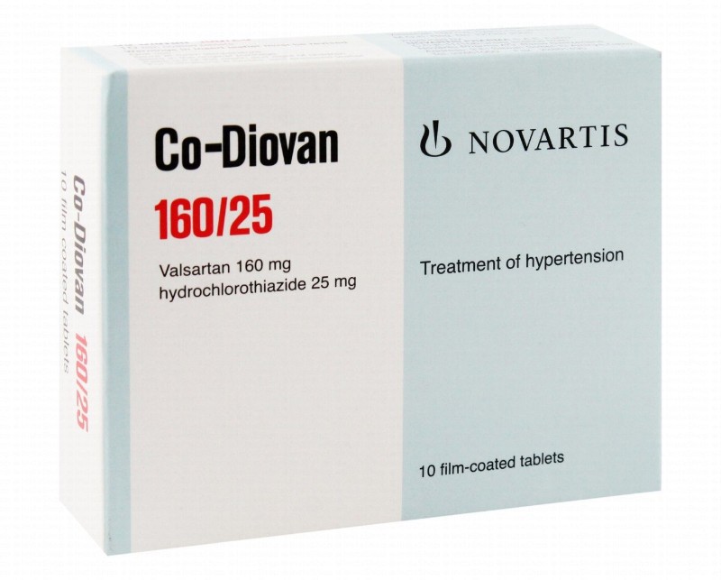 Co-Diovan 160mg Valsartan & 25mg Hydrochlorothiazide for Treating Hypertension