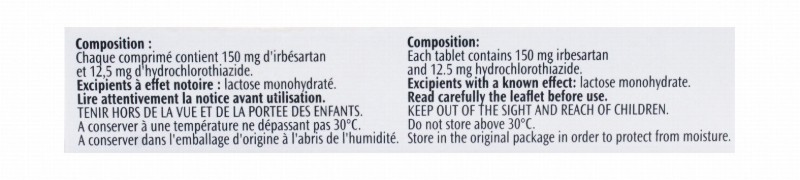 Coaprovel 150mg Irbesartan & 12.5mg Hydrochlorotiazide