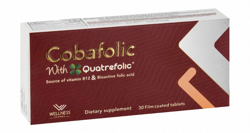 Cobafolic 1000mcg Vitamin B12 Supplement with Quatrefolic & Bioactive Folic Acid