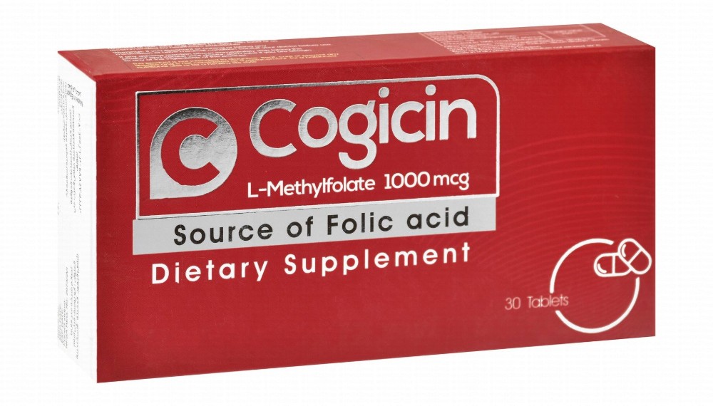 Cogicin 1000mcg L-Methylfolate Supplement