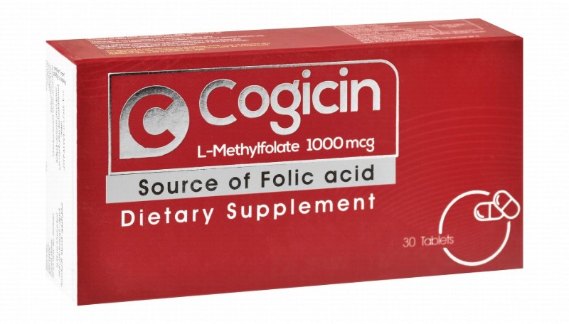 Cogicin 1000mcg L-Methylfolate Supplement