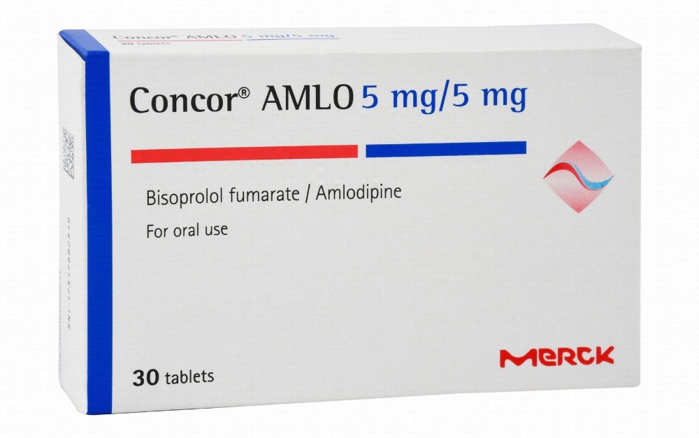 Concor Amlo 5mg Bisoprolol Fumarate & 5mg Amlodipine