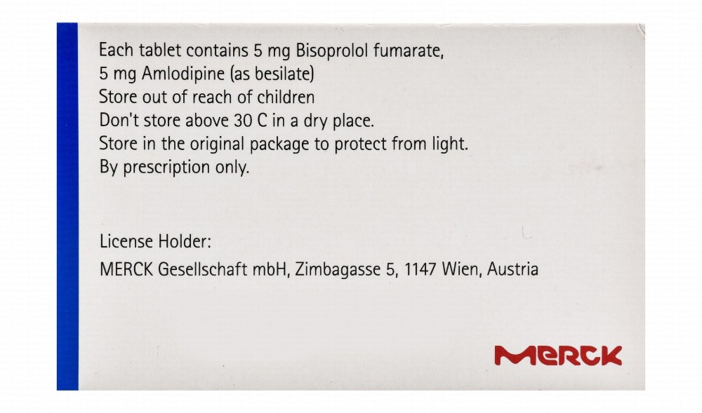 Concor Amlo 5mg Bisoprolol Fumarate & 5mg Amlodipine