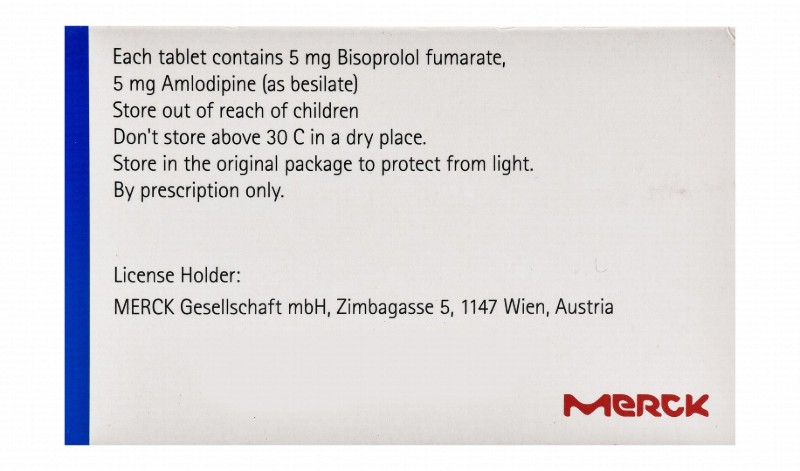 Concor Amlo 5mg Bisoprolol Fumarate & 5mg Amlodipine