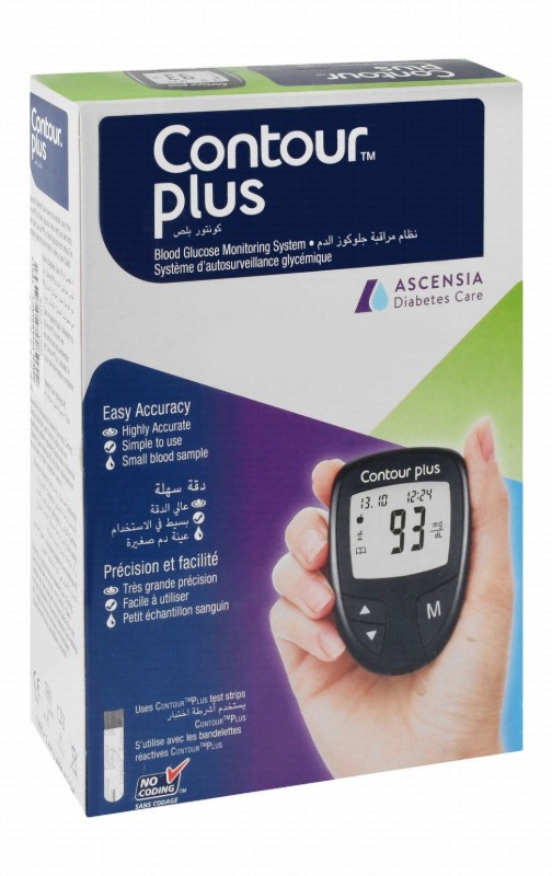 Contour Plus Blood Glucose Monitoring System Kit - Black