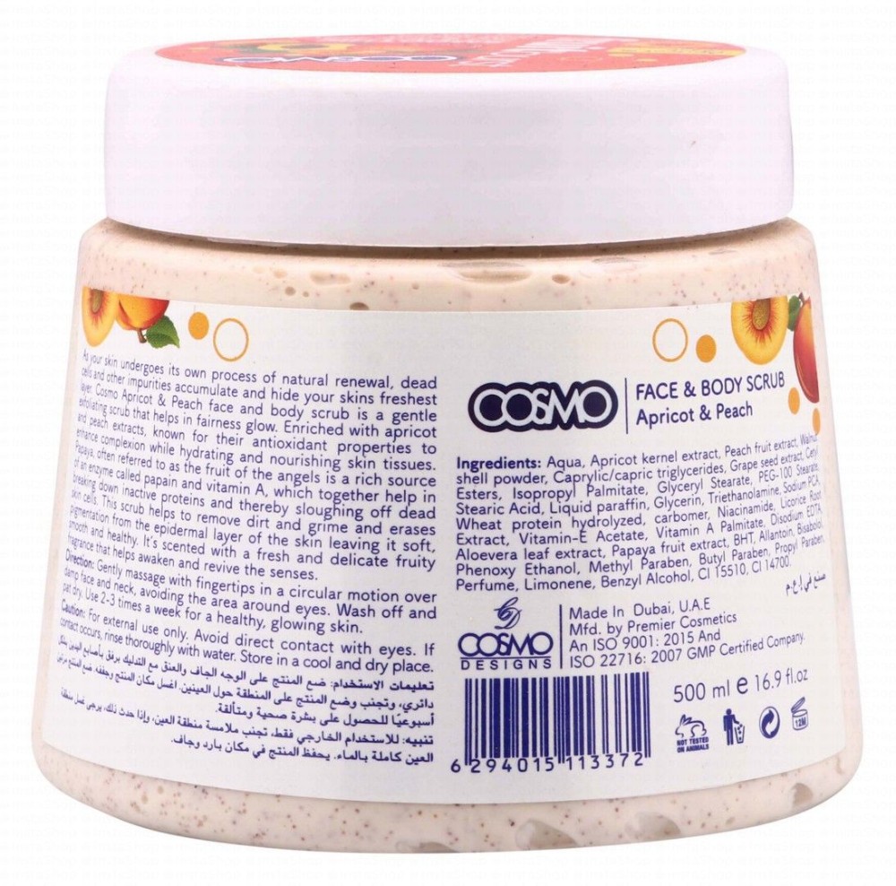 Cosmo Fruitburst Apricot & Peach Smoothie Face & Body Scrub