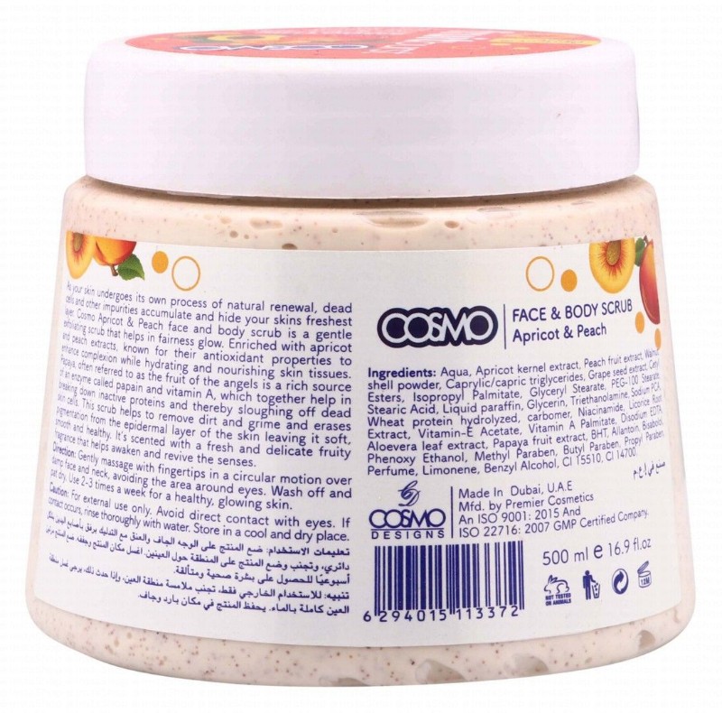 Cosmo Fruitburst Apricot & Peach Smoothie Face & Body Scrub