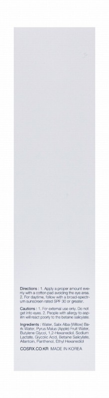 Cosrx AHA & BHA Clarifying, Refreshing & Soothing Treatment Facial Toner