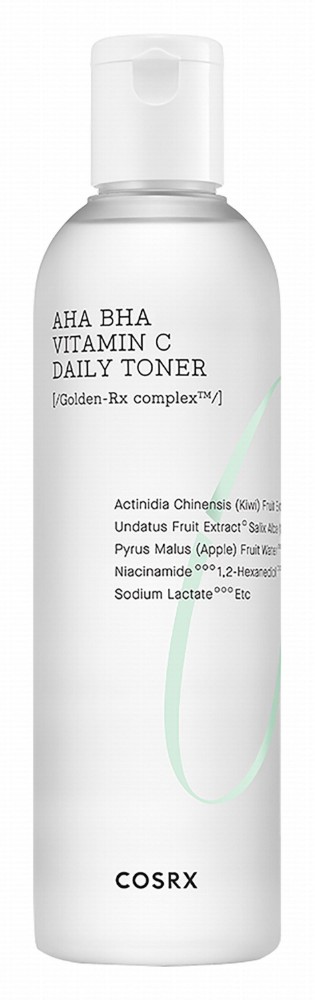 Cosrx AHA, BHA & Vitamin C Daily Facial Toner with Niacinamide, Actinidia Chinensis & Undatus Fruit Extract