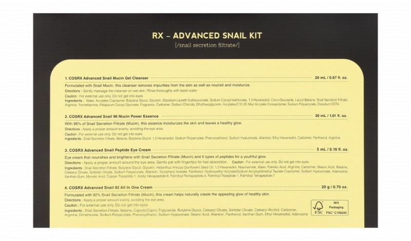 Cosrx All About Snail Facial Care Kit