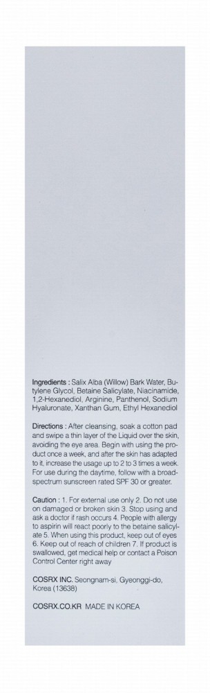 Cosrx BHA Moisturizing Blackhead Power Liquid Facial Essence