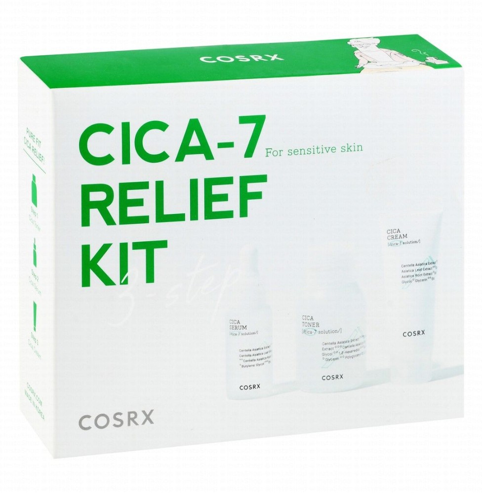 Cosrx Cica-7 Facial Relief Kit for Sensitive Skin