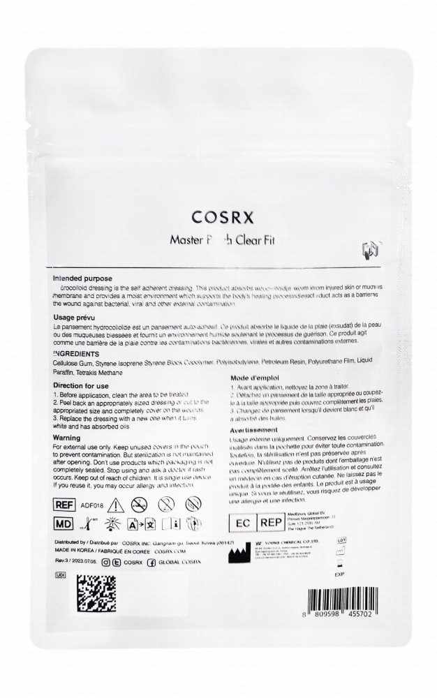 Cosrx Clear Fit Master 10mm Facial Patch