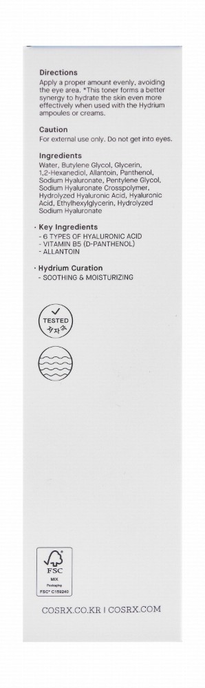 Cosrx Hydrium Watery Facial Toner with Hyaluronic Acid & Allantoin