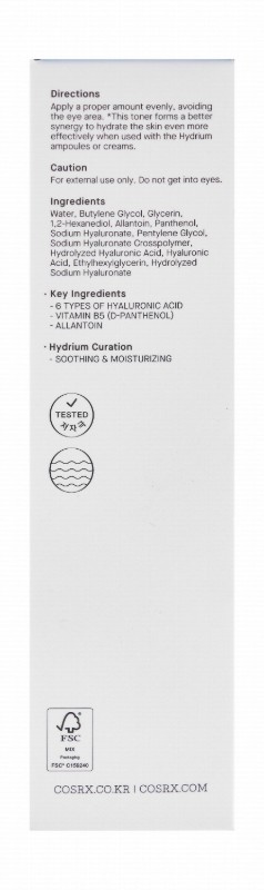 Cosrx Hydrium Watery Facial Toner with Hyaluronic Acid & Allantoin
