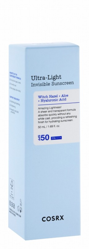 Cosrx Non-Greasy Non-Sticky Ultra Light Invisible Hydrating Face & Body Sunscreen with Witch Hazel, Aloe & Hyaluronic Acid for All Skin Types SPF50 PA++++