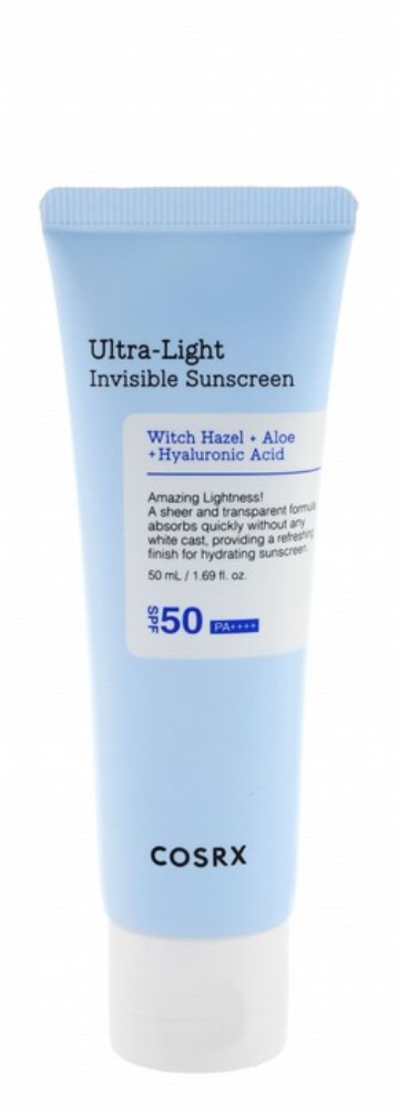 Cosrx Non-Greasy Non-Sticky Ultra Light Invisible Hydrating Face & Body Sunscreen with Witch Hazel, Aloe & Hyaluronic Acid for All Skin Types SPF50 PA++++