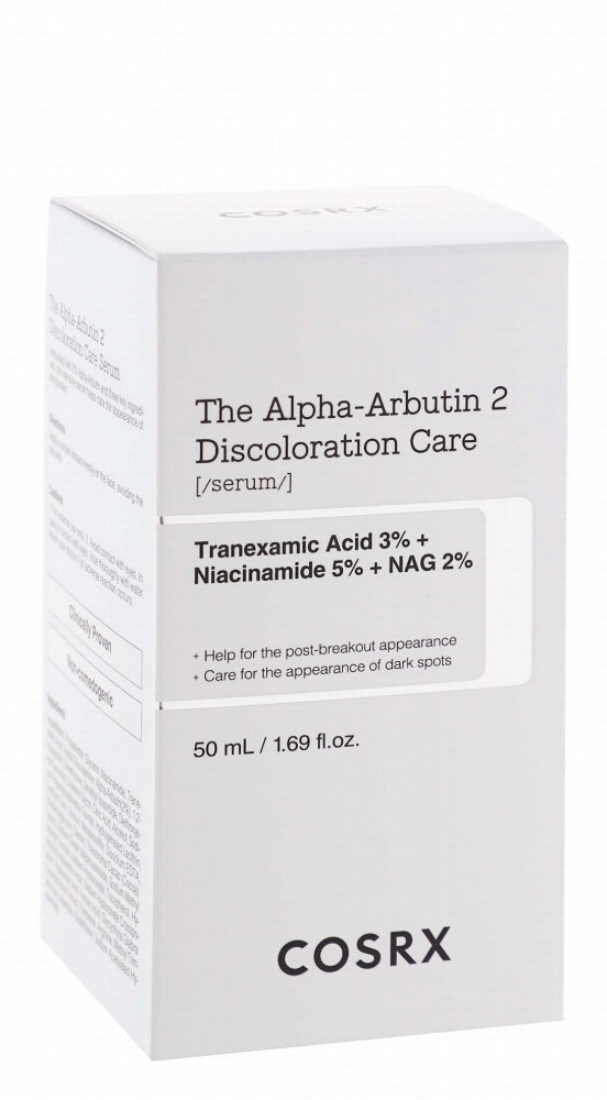 Cosrx The Alpha-Arbutin 2 Discoloration Care Face Serum with Tranexamic Acid, Niacinamide & NAG - non comedogenic