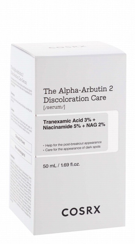 Cosrx The Alpha-Arbutin 2 Discoloration Care Face Serum with Tranexamic Acid, Niacinamide & NAG - non comedogenic