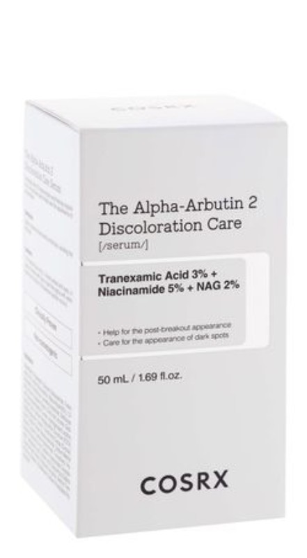 Cosrx The Alpha-Arbutin 2 Discoloration Care Face Serum with Tranexamic Acid, Niacinamide & NAG - non comedogenic