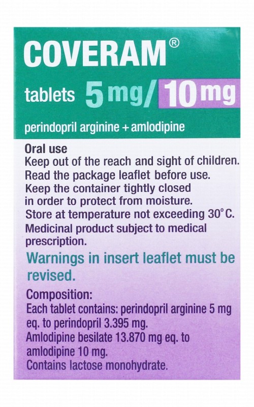 Coveram 5mg Perindorpil Arginine & 10mg Amlodipine