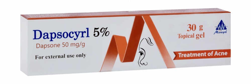 Dapsocyrl 50mg/g Dapsone Topical Gel for Acne Treatment
