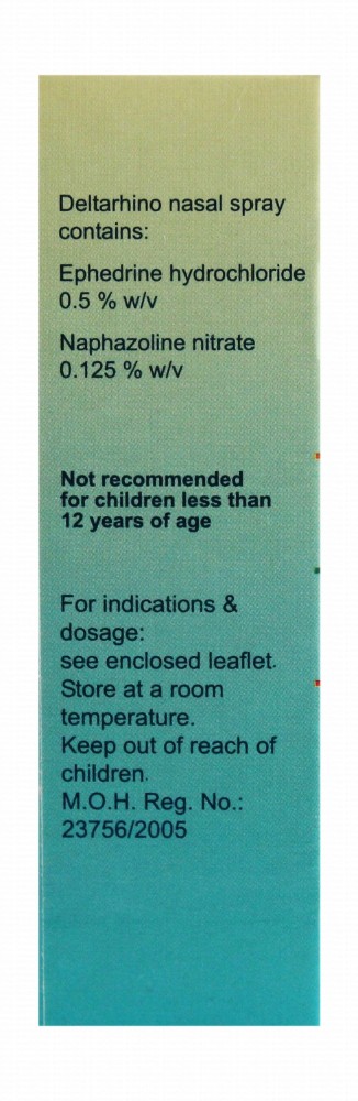 Deltarhino Ephedrine HCL & Naphazoline Nitrate Nasal Decongestant Spray
