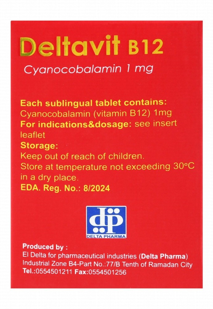 Deltavit 1000mcg Vitamin B12 Supplement