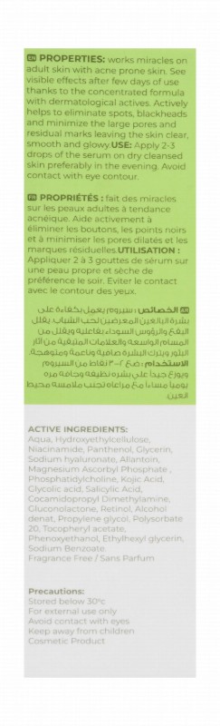 Dermactive Acti-Clear Hypoallergenic Correcting, Refining & Smoothing Face Serum with AHA, BHA & PHA for Oily & Acne-Prone Skin - fragrance free