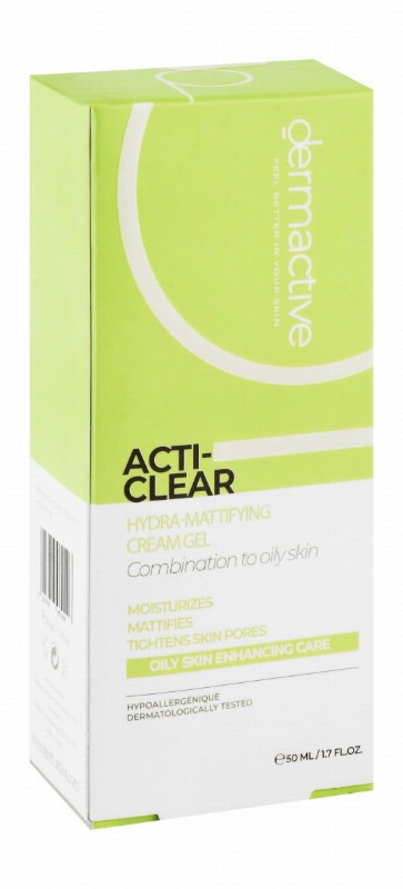 Dermactive Acti-Clear Hypoallergenic Hydra Mattifying, Moisturizing & Tightening Face Gel Cream for Combination & Oily Skin - fragrance free