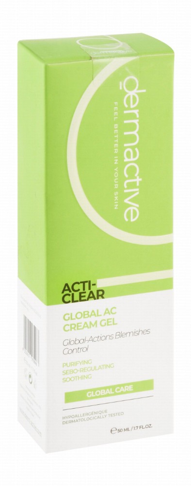 Dermactive Acti-Clear Hypoallergenic Purifying, Sebo Regulating & Soothing Facial Cream Gel - fragrance free