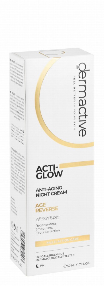 Dermactive Acti-Glow Hypoallergenic Anti-Aging Facial Day Cream for All Skin Types SPF30+ - White