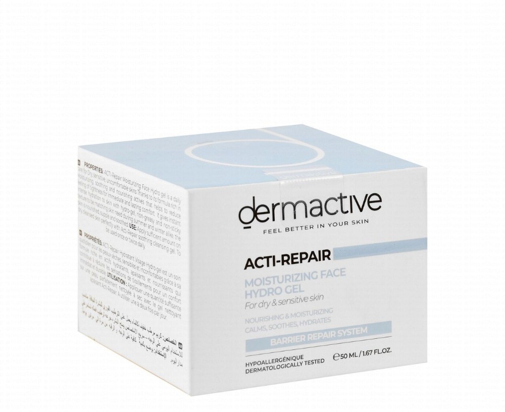 Dermactive Acti-Repair Hypoallergenic Non-Greasy Moisturizing, Nourishing & Soothing Facial Gel for Dry & Sensitive Skin