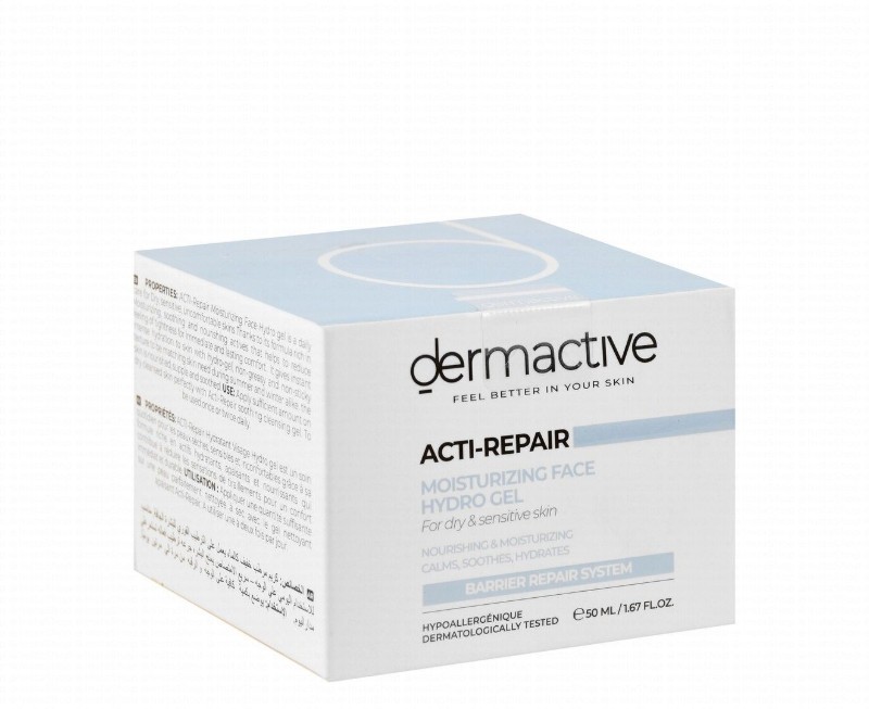 Dermactive Acti-Repair Hypoallergenic Non-Greasy Moisturizing, Nourishing & Soothing Facial Gel for Dry & Sensitive Skin