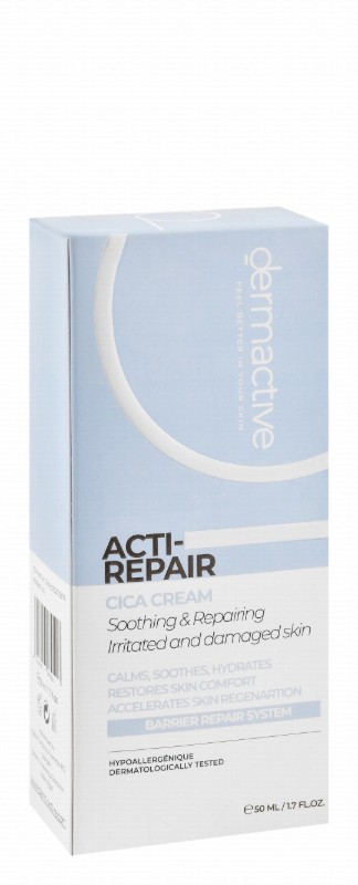Dermactive Acti-Repair Hypoallergenic Non-Greasy Soothing, Repairing & Hydrating Face & Body Cica Cream for Irritated & Damaged Skin - fragrance free