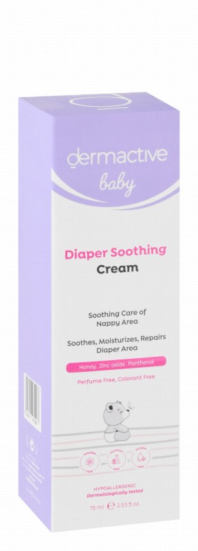 Dermactive Baby Hypoallergenic Moisturizing, Soothing & Repairing Diaper Cream with Honey, Zinc Oxide & Panthenol - parabens free, sulphate free, silicone free